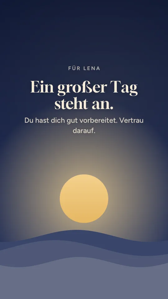 Story-Stil Großer Tag mit dem Namen Lena