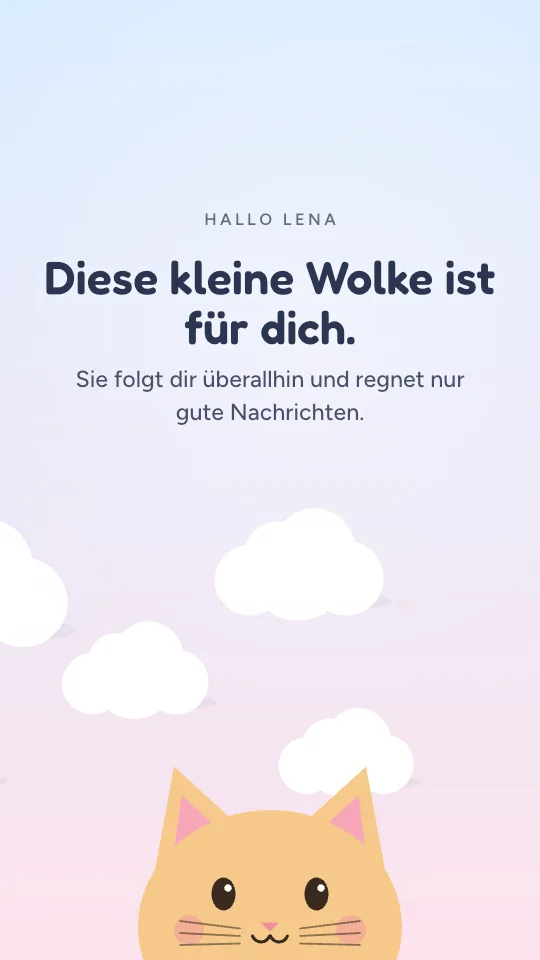 Story-Stil Wattewolken mit dem Namen Lena