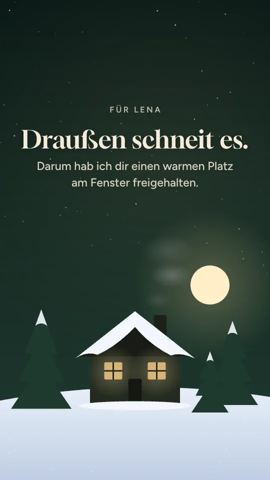 Story-Stil Gemütliche Weihnacht mit dem Namen Lena