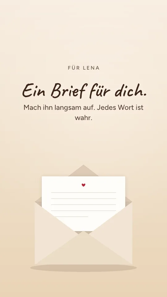 Story-Stil Liebesbrief mit dem Namen Lena