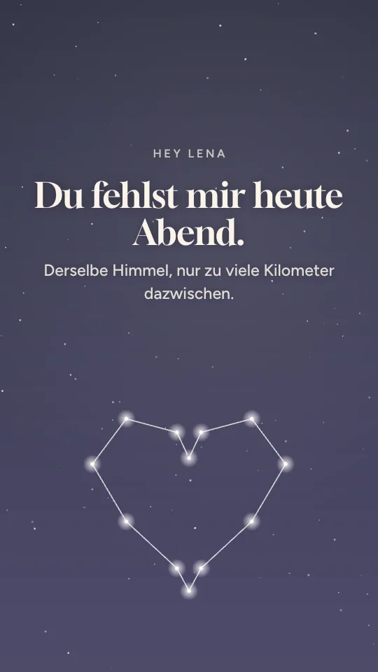 Story-Stil Derselbe Himmel mit dem Namen Lena