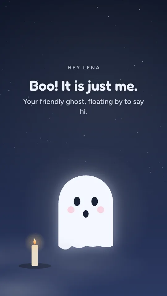 Little ghost story style, with the name Lena