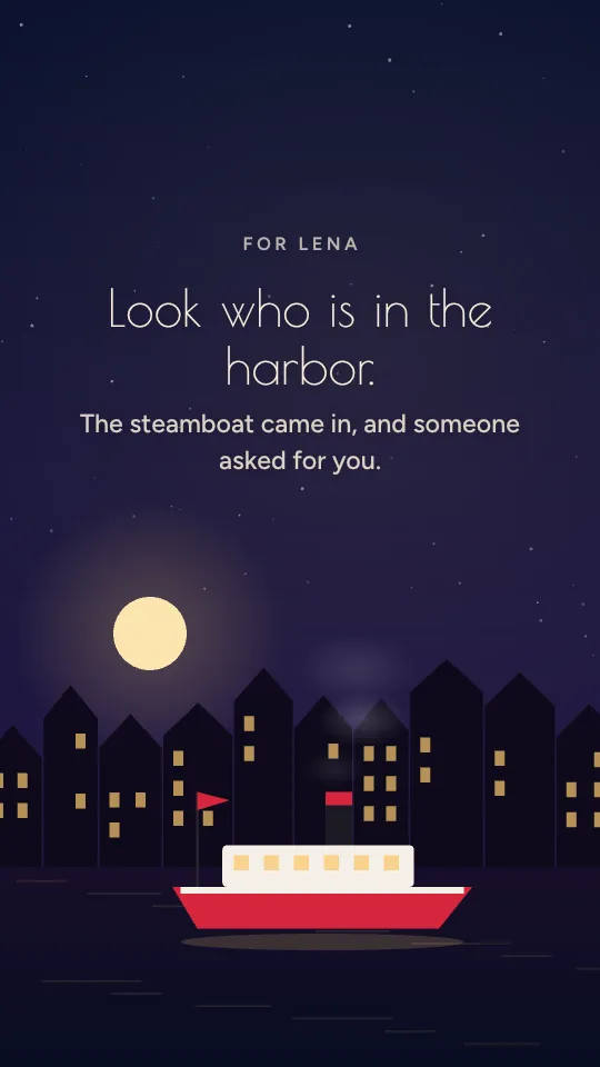 Sinterklaas story style, with the name Lena