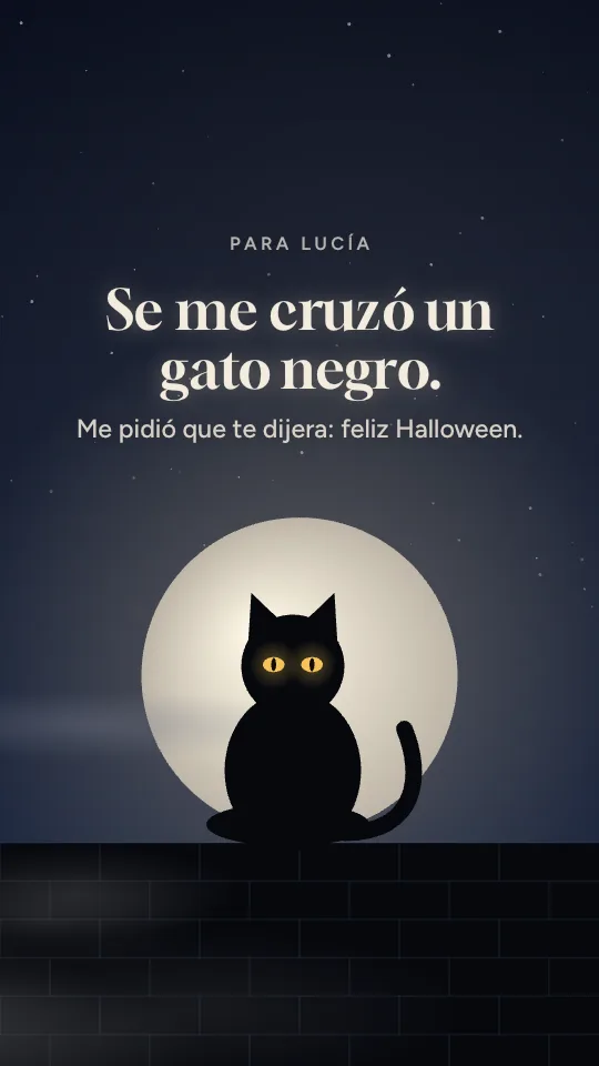 Estilo de historia Gato negro, con el nombre Lucía