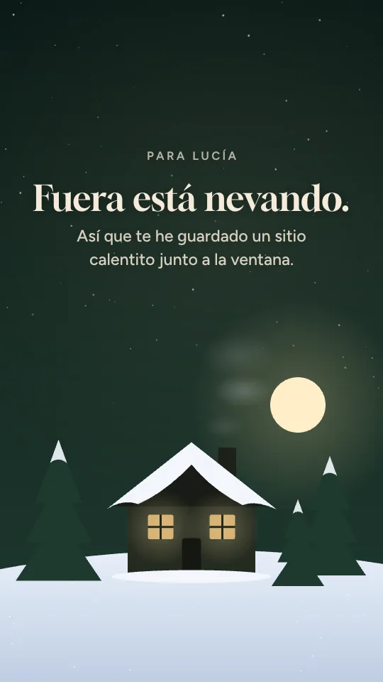 Estilo de historia Navidad acogedora, con el nombre Lucía