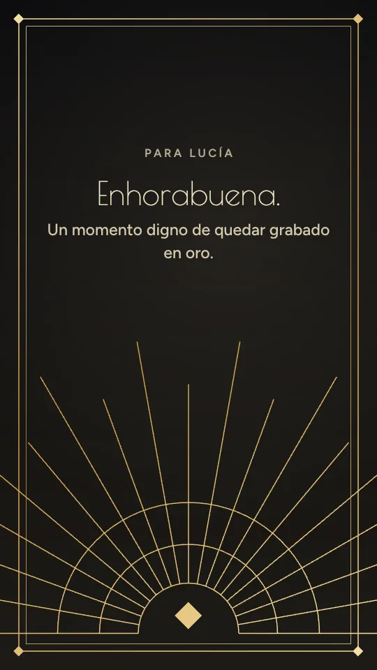 Estilo de historia Dorado art déco, con el nombre Lucía