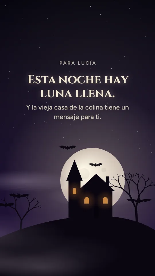 Estilo de historia Noche embrujada, con el nombre Lucía
