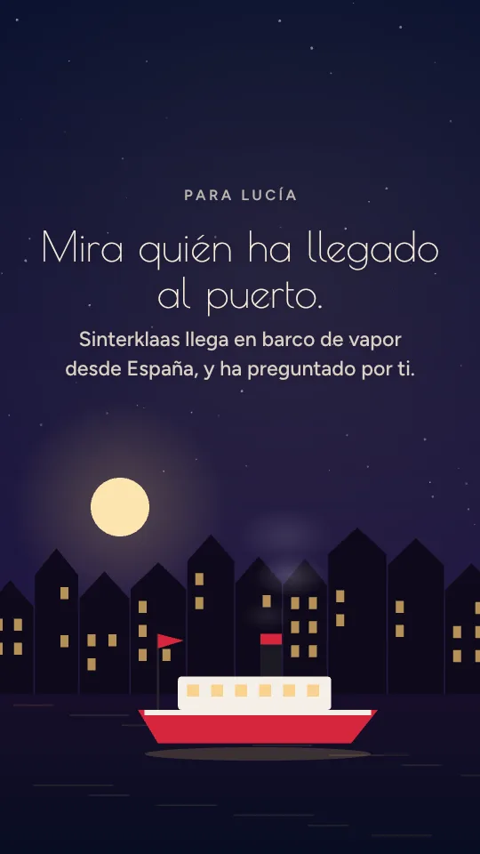 Estilo de historia Sinterklaas, con el nombre Lucía