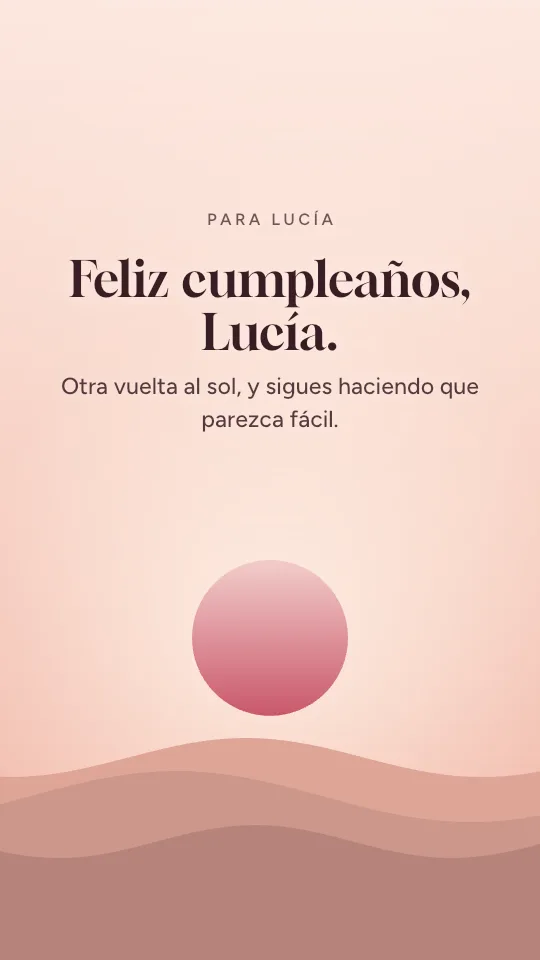 Estilo de historia Amanecer, con el nombre Lucía