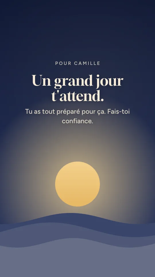 Style de story Grand jour, avec le prénom Camille