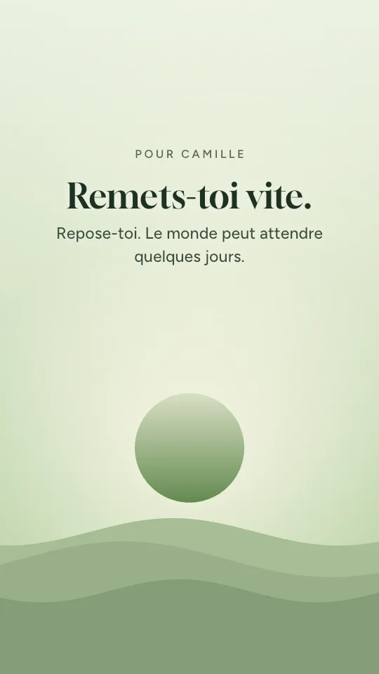 Style de story Repos, avec le prénom Camille