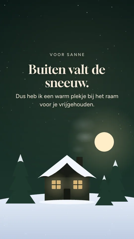 Storystijl Gezellige kerst, met de naam Sanne