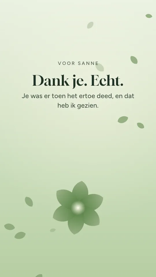 Storystijl Weide, met de naam Sanne