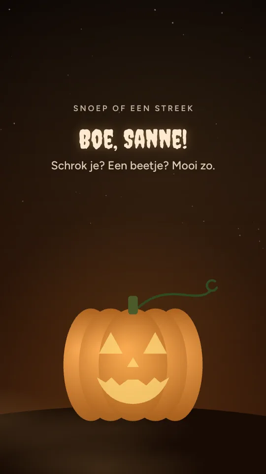 Storystijl Pompoenveld, met de naam Sanne
