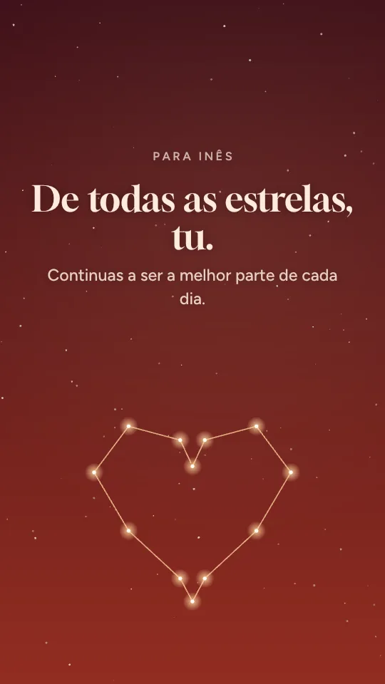 Estilo de story Brasa, com o nome Inês